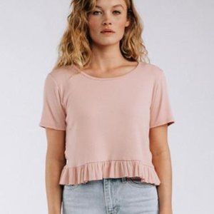 Pink Ribbed Tee